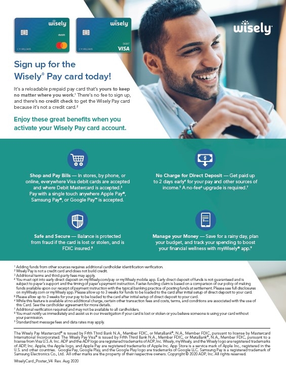 Wisely Pay Card Middlebury Offices And Services